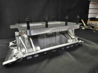 AD-BUICK-455  POLISHED  BLOWER MANIFOLD FOR 455 BUICK ENGINE - W STUDS & GASKETS  6-71  8-71 10-71